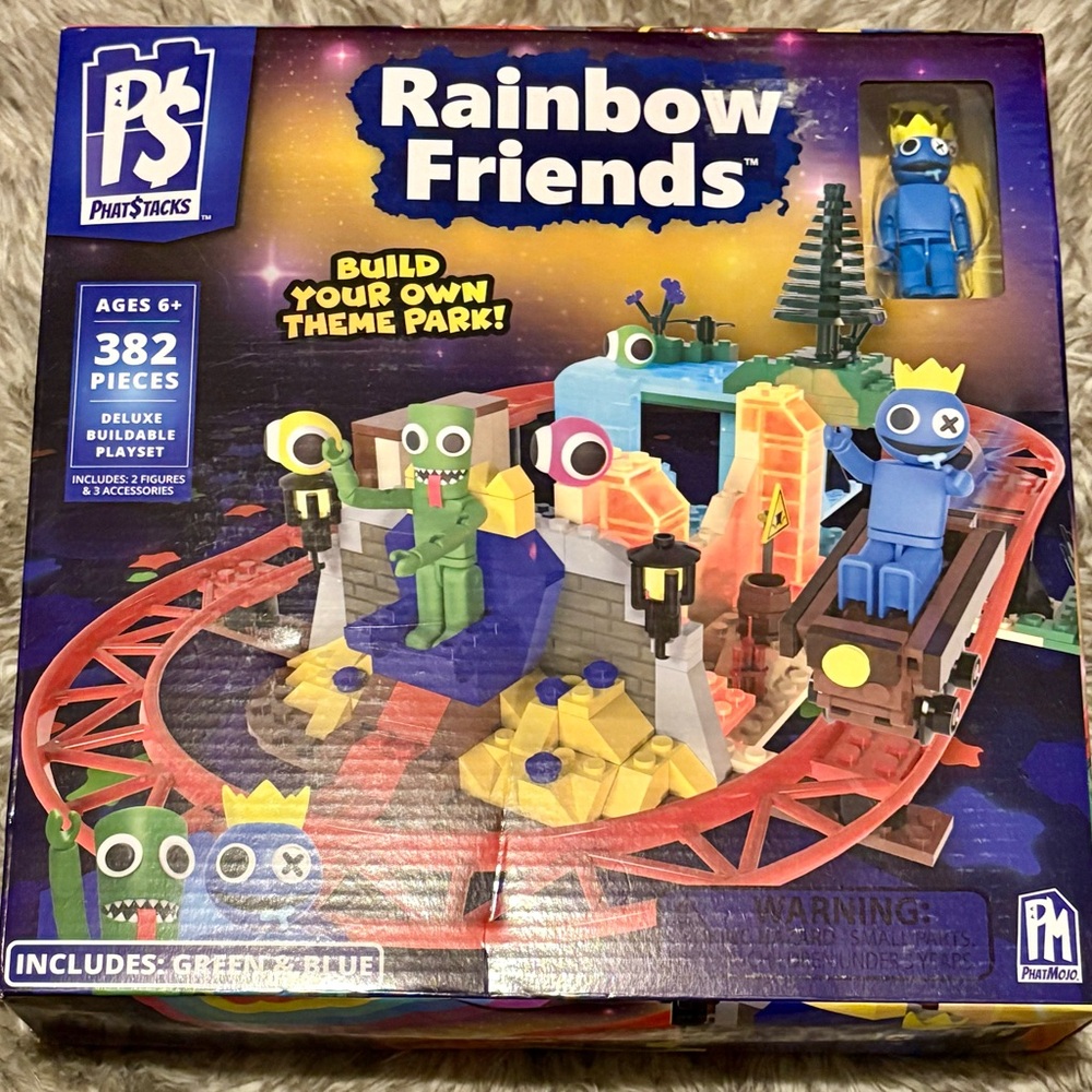 Rainbow Friends “Build Your Own Theme Park” 382 Pcs, Ages 6+, BNIB